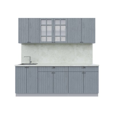 Готовая кухня Берес 2,2А (Дуб Серый/ Дуб Серый) фабрика Интерлиния Готовая кухня Берес 2,2А (Дуб Серый/ Дуб Серый) фабрика Интерлиния