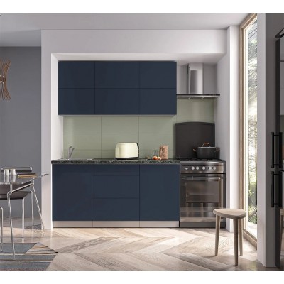Готовая кухня Матте Soft-touch 1,6А (Индиго/ Индиго) фабрика Интерлиния Готовая кухня Матте Soft-touch 1,6А (Индиго/ Индиго) фабрика Интерлиния