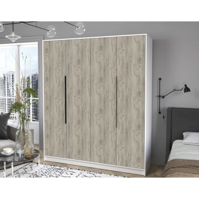 Шкаф комбинированный Концепт КТ-Ш4  (Белый/Дуб серый) фабрика Интерлиния  