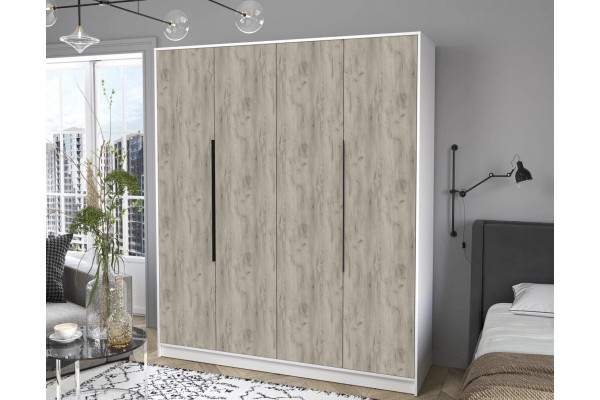 Шкаф комбинированный Концепт КТ-Ш4  (Белый/Дуб серый) фабрика Интерлиния