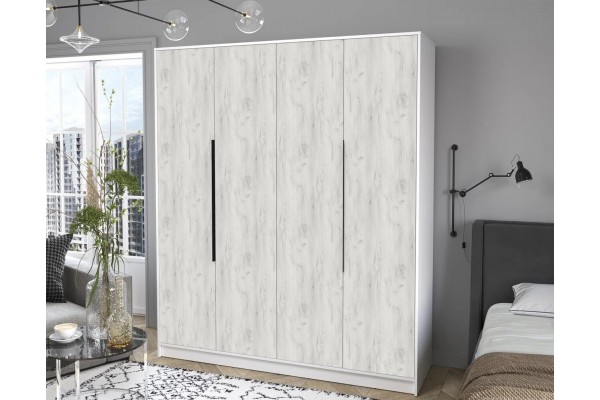 Шкаф комбинированный Концепт КТ-Ш4  (Белый/Дуб белый) фабрика Интерлиния