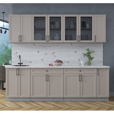 Готовая кухня Тренд Soft-touch 2,5А (Луна/Луна) фабрика Интерлиния Готовая кухня Тренд Soft-touch 2,5А (Луна/Луна) фабрика Интерлиния