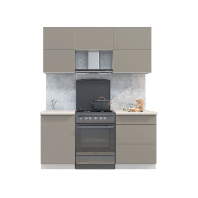 Готовая кухня Матте Soft-touch 1,7Б (Луна/ Луна) фабрика Интерлиния Готовая кухня Матте Soft-touch 1,7Б (Луна/ Луна) фабрика Интерлиния