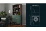 Гостиная Калипсо (Гикори Прадо тёмный/Комбу грин) Мебель-Неман