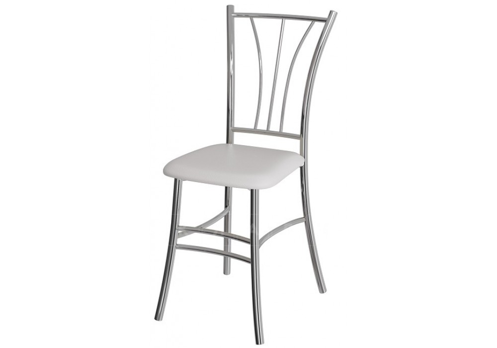 Стул ВВР Трилогия белый крокодил/хром, экокожа в Минске Стул ВВР Трилогия белый крокодил/хром, экокожа