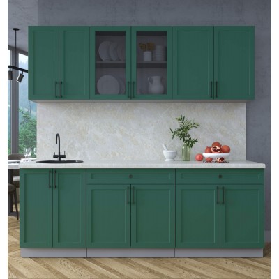 Готовая кухня Тренд Soft-touch 2,2А (Изумруд/Изумруд) фабрика Интерлиния Готовая кухня Тренд Soft-touch 2,2А (Изумруд/Изумруд) фабрика Интерлиния