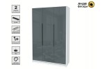 Шкаф комбинированный Концепт КТ-Ш3(Глосс)  (Белый платинум/Асфальт глянец) фабрика Интерлиния