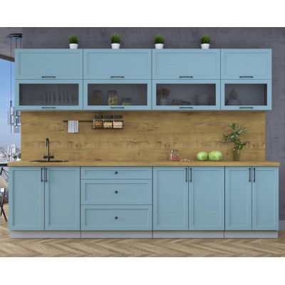 Готовая кухня Тренд Soft-touch 3,0Б (Океан/Океан) фабрика Интерлиния Готовая кухня Тренд Soft-touch 3,0Б (Океан/Океан) фабрика Интерлиния