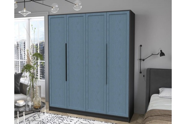 Шкаф комбинированный Концепт Тренд КТ-Ш4 (Антрацит/Дуб Лазурный) фабрика Интерлиния