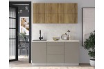 Готовая кухня Матте Soft-touch 1,6А (Дуб вотан/ Луна) фабрика Интерлиния