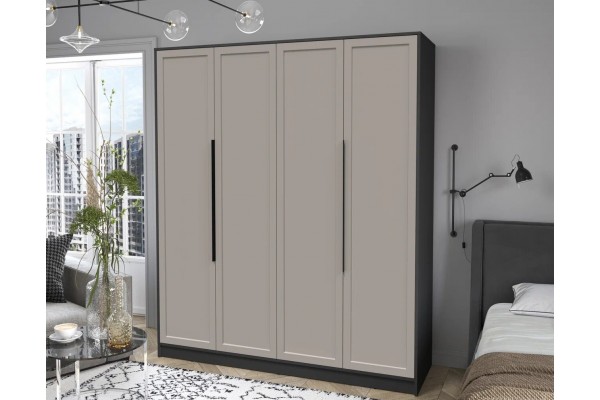 Шкаф комбинированный Концепт Тренд КТ-Ш4 (Антрацит/Луна) фабрика Интерлиния