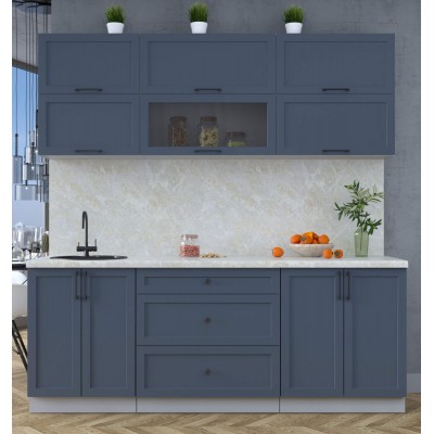 Готовая кухня Тренд Soft-touch 2,1Б (Индиго/Индиго) фабрика Интерлиния Готовая кухня Тренд Soft-touch 2,1Б (Индиго/Индиго) фабрика Интерлиния