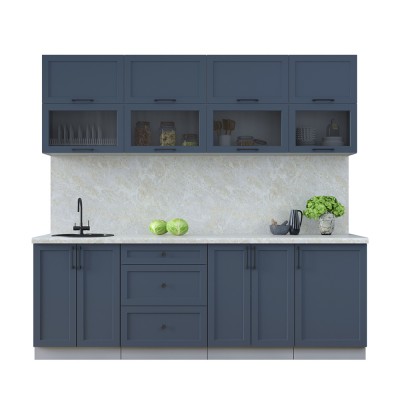 Готовая кухня Тренд Soft-touch 2,3Б (Индиго/ Индиго) фабрика Интерлиния Готовая кухня Тренд Soft-touch 2,3Б (Индиго/ Индиго) фабрика Интерлиния