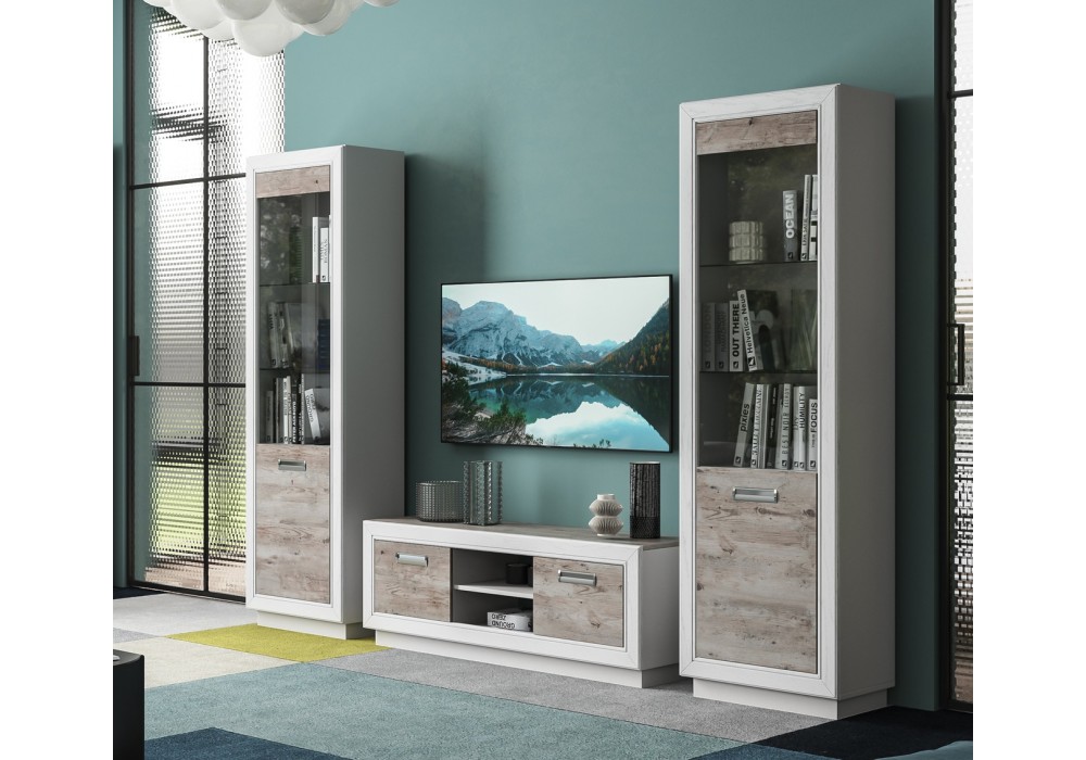 Гостиная Эстель  КМК  (Сосна натуральная / Дуб полярный) вар-2 в Минске Гостиная Эстель  КМК  (Сосна натуральная / Дуб полярный) вар-2