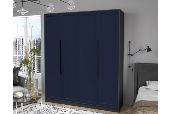 Шкаф комбинированный Концепт Тренд КТ-Ш4 (Антрацит/Индиго) фабрика Интерлиния