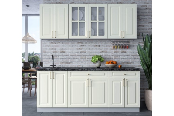 Готовая кухня Шато Soft-touch 2,0А (Белый/ Белый) фабрика Интерлиния