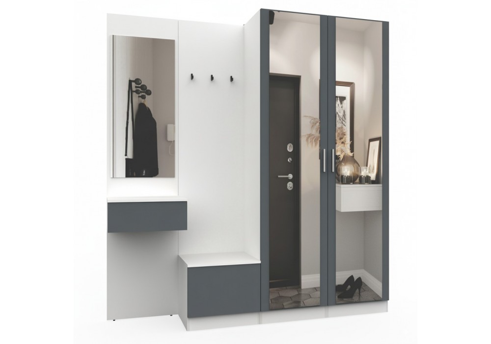 Прихожая Марсель-109 МР 01-109 (ЛДСП Графит серый) в Минске Прихожая Марсель-109 МР 01-109 (ЛДСП Графит серый)