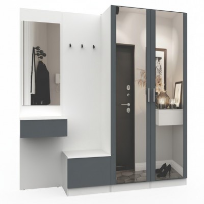  Прихожая Марсель-109 МР 01-109  (ЛДСП Графит серый)