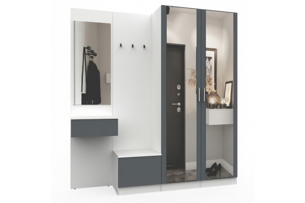 Прихожая Марсель-109 МР 01-109  (ЛДСП Графит серый)