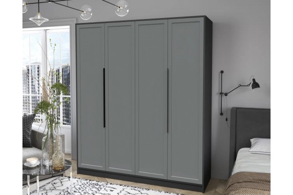Шкаф комбинированный Концепт Тренд КТ-Ш4 (Антрацит/Серый) фабрика Интерлиния