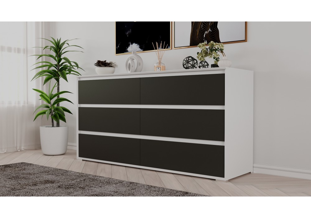 Комод Aleksa RG-06 (Белый премиум/Кобальт) фабрика Рэйгрупп в Минске Комод Aleksa RG-06 (Белый премиум/Кобальт) фабрика Рэйгрупп