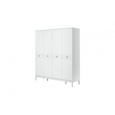 Шкаф Фарго ШР-4 (Белый снег/Лак Белый)  фабрика Браво Мебель