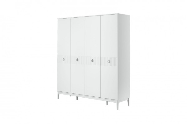 Шкаф Фарго ШР-4 (Белый снег/Лак Белый)  фабрика Браво Мебель