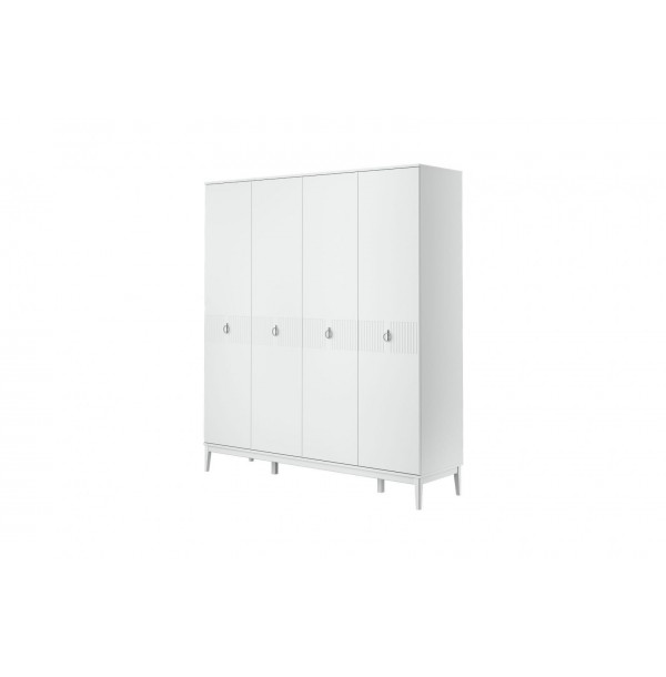 Шкаф Фарго ШР-4 (Белый снег/Лак Белый)  фабрика Браво Мебель