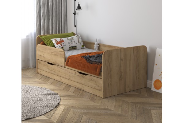 Кровать Анеси-5 (Дуб золотой)  фабрика Интерлиния