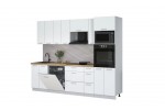 Кухонный гарнитур Мила Лайт 2,7-ПМ1 (Белый Платинум/Белый Платинум/Дуб бунратти) фабрика Интерлиния в Минске Кухонный гарнитур Мила Лайт 2,7-ПМ1 (Белый Платинум/Белый Платинум/Дуб бунратти) фабрика Интерлиния