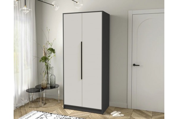 Шкаф комбинированный Концепт  КТ-Ш2 (Антрацит/Персидский жемчуг) фабрика Интерлиния