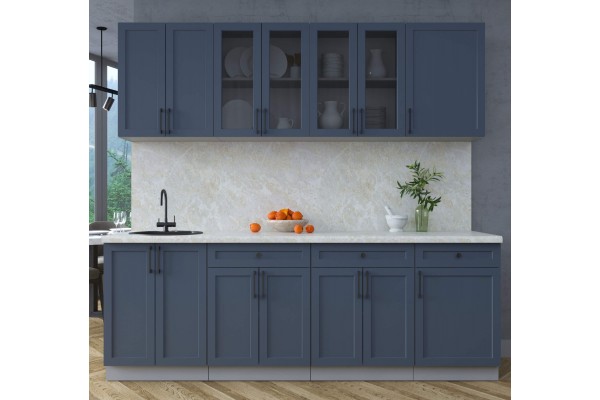 Готовая кухня Тренд Soft-touch 2,3А (Индиго/ Индиго) фабрика Интерлиния