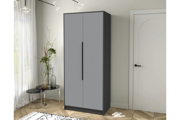 Шкаф комбинированный Концепт  КТ-Ш2 (Антрацит/Серебро) фабрика Интерлиния