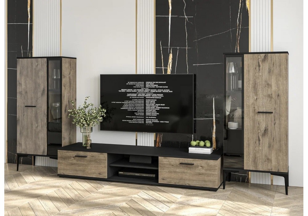 Гостиная Neo - 8 (Черный/Дуб веллингтон) фабрика Интерлиния в Минске Гостиная Neo - 8 (Черный/Дуб веллингтон) фабрика Интерлиния