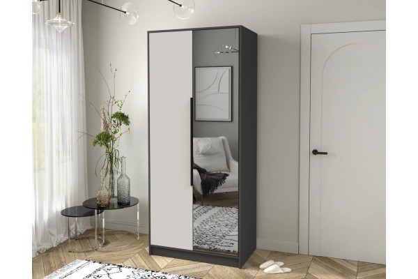 Шкаф комбинированный Концепт  КТ-Ш2(З) (Антрацит/Персидский жемчуг) фабрика Интерлиния