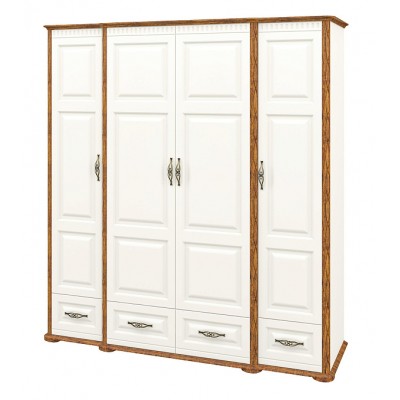 Шкаф для одежды МН-126-04 МС МАРСЕЛЬ (Крем/Дуб Кантри) Мебель-Неман