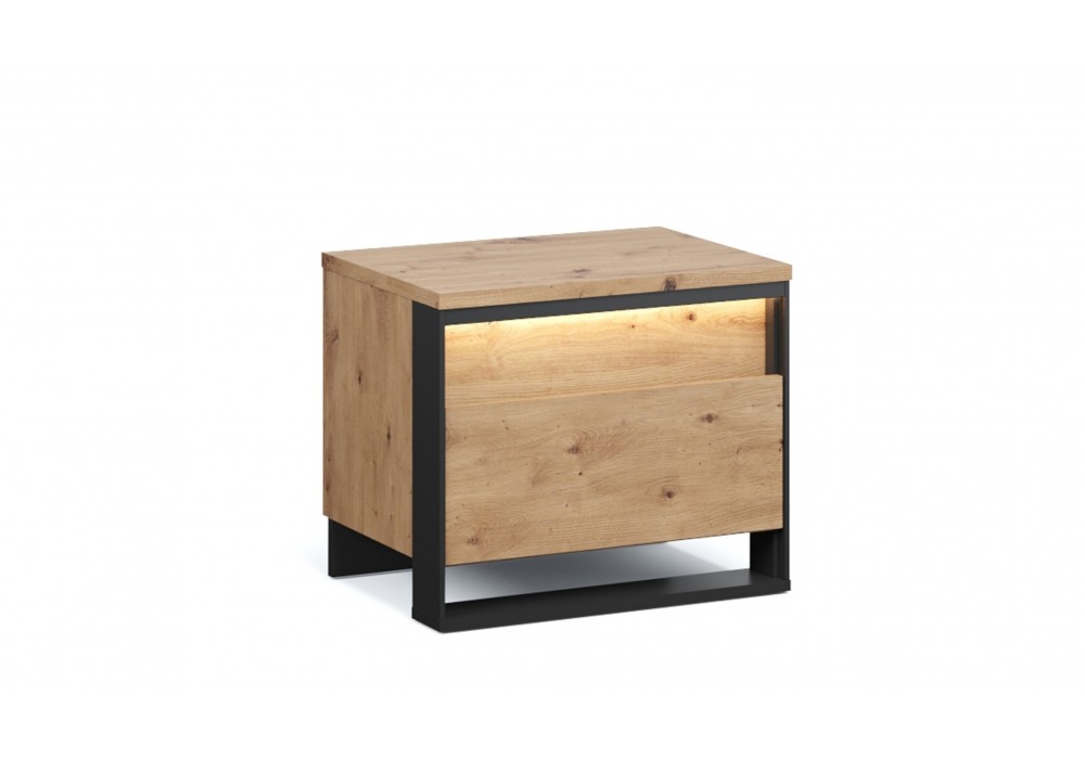 Тумба Тринити с подсветкой (Дуб Онтарио/чёрный)  фабрика Империал в Минске Тумба Тринити с подсветкой (Дуб Онтарио/чёрный)  фабрика Империал