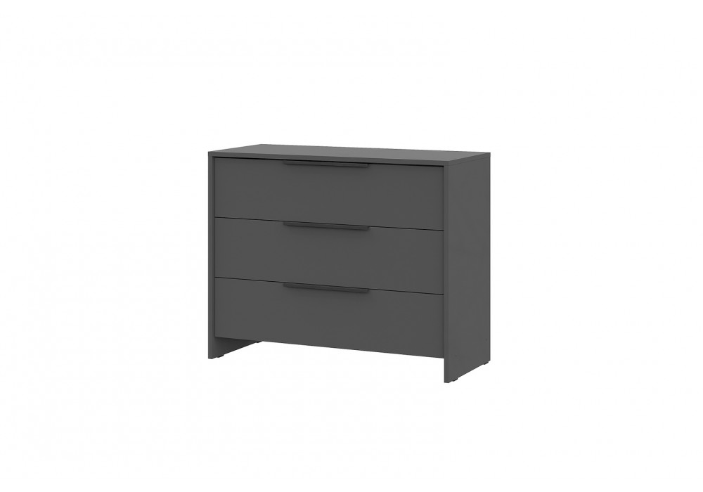 Комод NN Мебель (МС Камелия 1 К) Графит серый 3 ящ. в Минске Комод NN Мебель (МС Камелия 1 К) Графит серый 3 ящ.