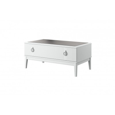 Стол журнальный Фарго (Белый снег/Лак Белый) фабрика Браво Мебель