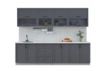 Готовая кухня Тренд Soft-touch 2,8Б (Пепел/ Пепел) фабрика Интерлиния