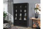 Шкаф с витриной Концепт КТ-ШВ3  (Антрацит/Черный) фабрика Интерлиния