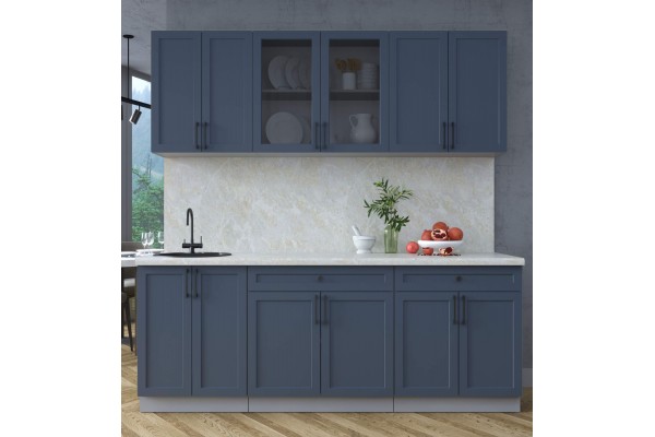 Готовая кухня Тренд Soft-touch 2,1А (Индиго/ Индиго) фабрика Интерлиния