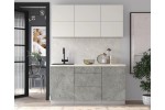 Готовая кухня Матте Soft-touch 1,6А (Белый/ Керамика) фабрика Интерлиния