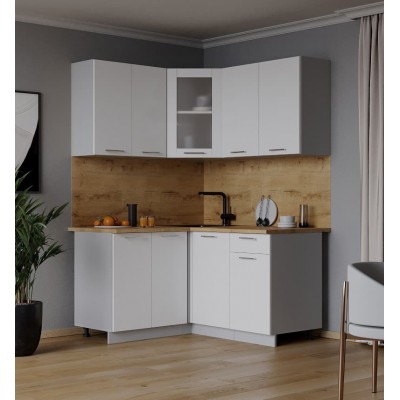 Кухонный гарнитур Мила 1,2х1,4 м (Белый Платинум/Белый Платинум) фабрика Интерлиния Кухонный гарнитур Мила 1,2х1,4 м (Белый Платинум/Белый Платинум) фабрика Интерлиния