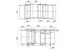 Кухонный гарнитур Мила 1,2х1,5 м (Дуб белый/Дуб золотой) фабрика Интерлиния