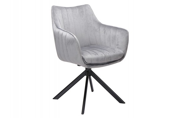 Стул SIGNAL AZALIA VELVET BLUVEL 14 серый/черный