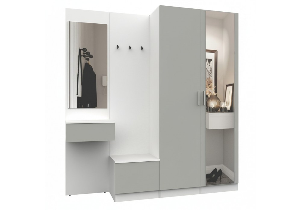 Прихожая Марсель-108 МР 01-108 (Шиншилла серая) в Минске Прихожая Марсель-108 МР 01-108 (Шиншилла серая)