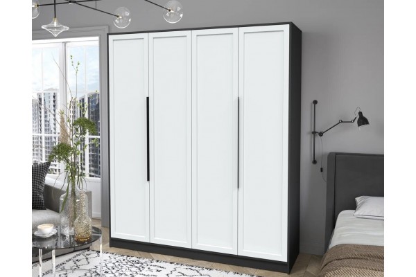 Шкаф комбинированный Концепт Тренд КТ-Ш4 (Антрацит/Белый) фабрика Интерлиния