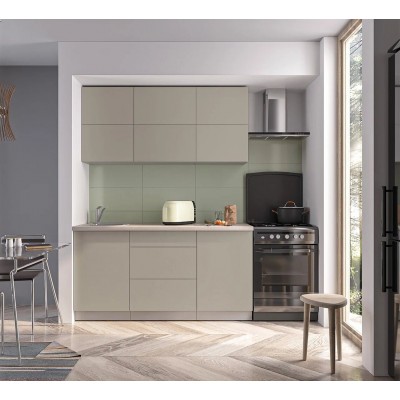 Готовая кухня Матте Soft-touch 1,6А (Луна/ Луна) фабрика Интерлиния Готовая кухня Матте Soft-touch 1,6А (Луна/ Луна) фабрика Интерлиния