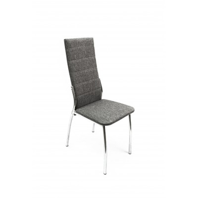 Стул ВВР Прага серый/хром, рогожка Стул ВВР Прага серый/хром, рогожка